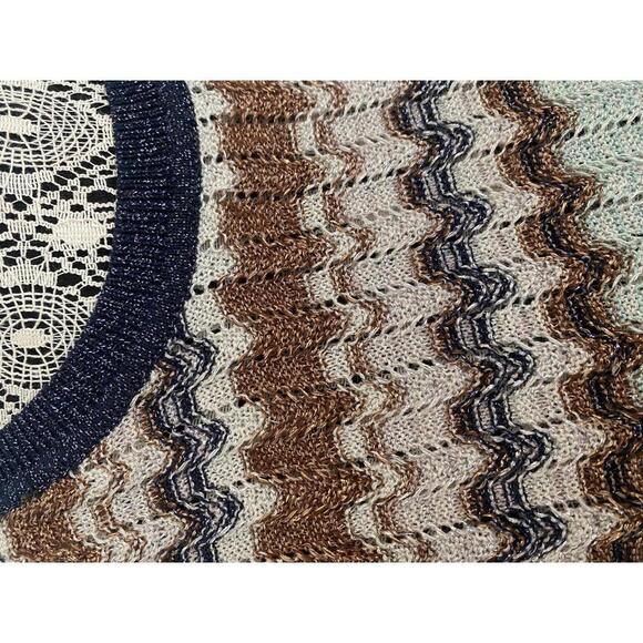 Topshop woven metallic thread tank tunic top size 6 missoni style - Picture 5 of 6